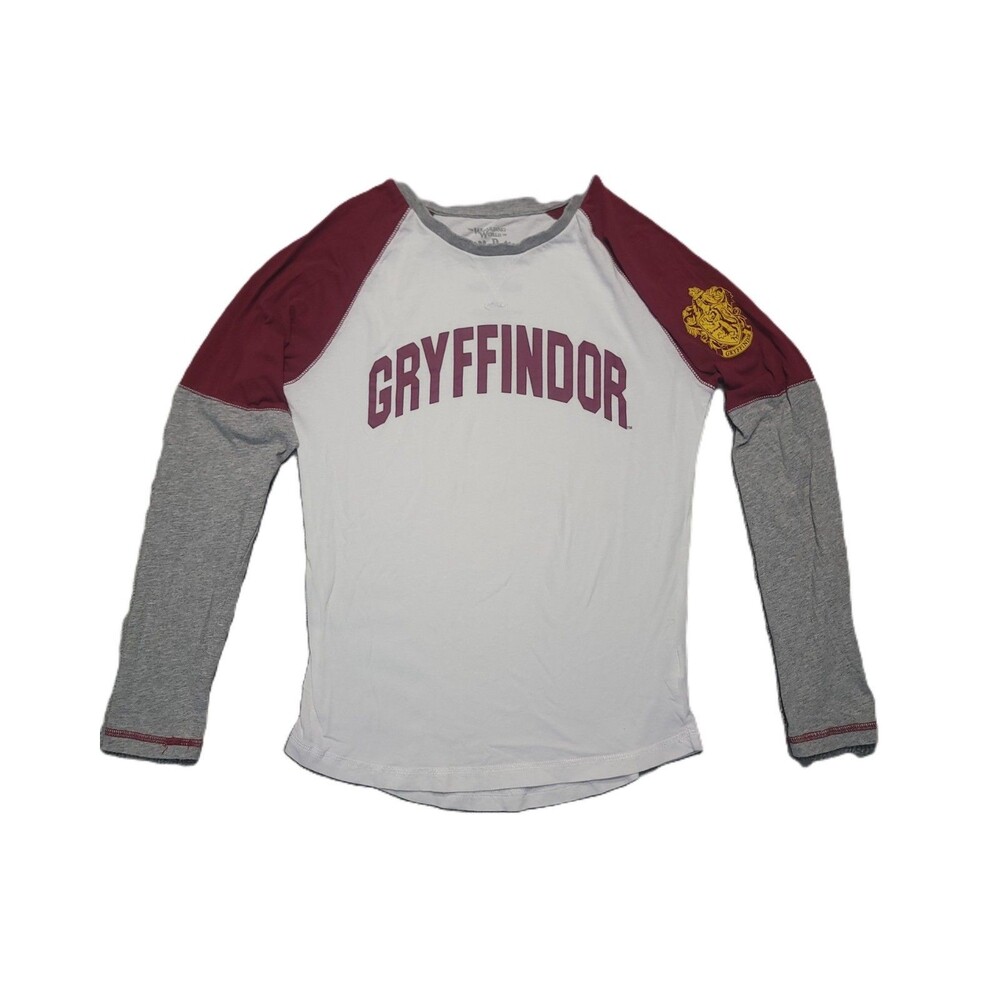 Harry Potter Gryffindor Raglan T Shirt Womens M Wizarding World Cotton Top
